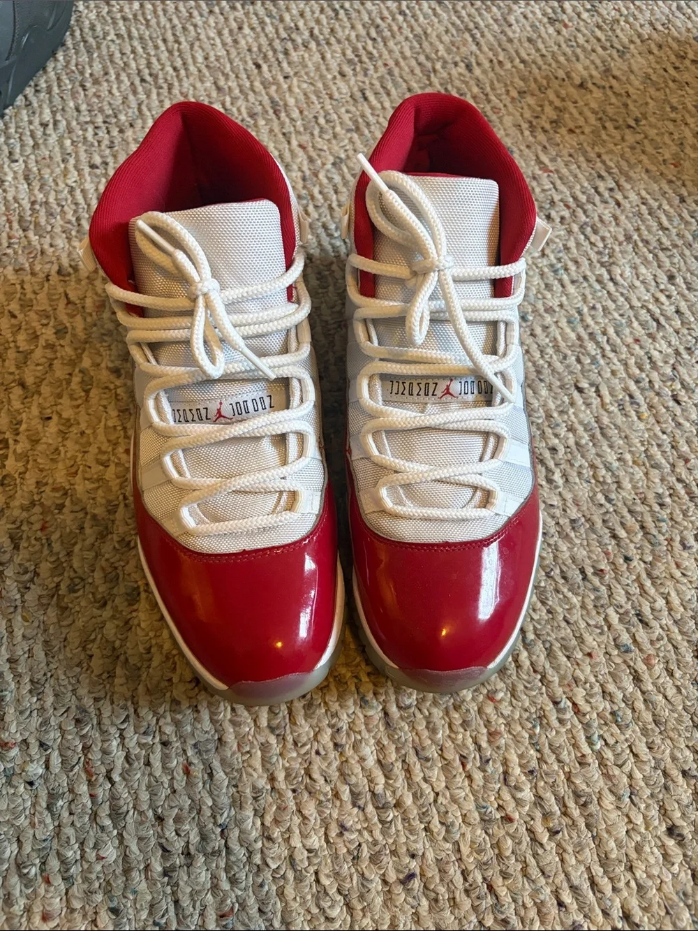 Jordan Kids White and Red Low-Top Basketball Sneakers